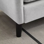 Ensemble de canapé d'angle réversible de luxe Hyleory - Tissu en mélange de lin, design modulaire gauche/droite, cadre robuste pour salon et studio.
