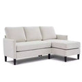 Hyleory Luxury Reversible Chaise Sectional Sofa Set - linen-blend Fabric, Modular Left/Right Design, Sturdy Frame for Living Room & Studio Apartment