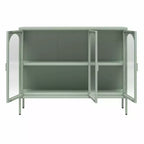 Meuble d'appoint en métal CosmoLiving by Cosmopolitan Chloe avec 3 portes vitrées arquées