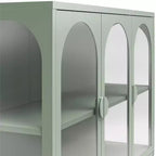Meuble d'appoint en métal CosmoLiving by Cosmopolitan Chloe avec 3 portes vitrées arquées