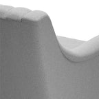 Chaise d'appoint rembourrée DHP Lannon, Lin gris clair