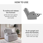 Fauteuil inclinable DHP McAllen, tissu texturé gris clair