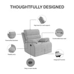 Fauteuil inclinable DHP McAllen, tissu texturé gris clair