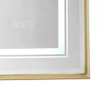 Miroir de salle de bain biseauté LED 40x30 pouces avec éclairage dégradé 3000-6000K