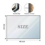 Miroir de salle de bain noir brillant 40x30 : moderne, rectangulaire, style ferme, horizontal/vertical