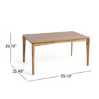 Ensemble de salle à manger 7 pièces en bois et tissu Amesbury Christopher Knight Home