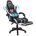 Fauteuil de massage et de jeu extra-large Hoffree, Fauteuil de bureau ergonomique pour PC avec repose-pieds et réglable