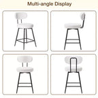 WARMOUNTS Lot de 2 tabourets de bar pivotants rembourrés hauteur comptoir
