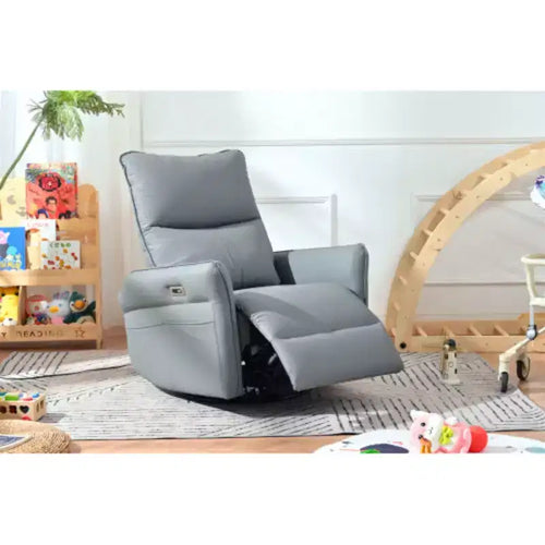 Adult Electric Rotating Rocking Recliner, 270-degree Rotating Rocking Recliner, Small Electric Recliner Suitable For Small Spaces