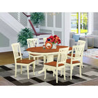 HomeStock Dining Room Set With Leaf And 6 Chairs Contemporary Style 18178