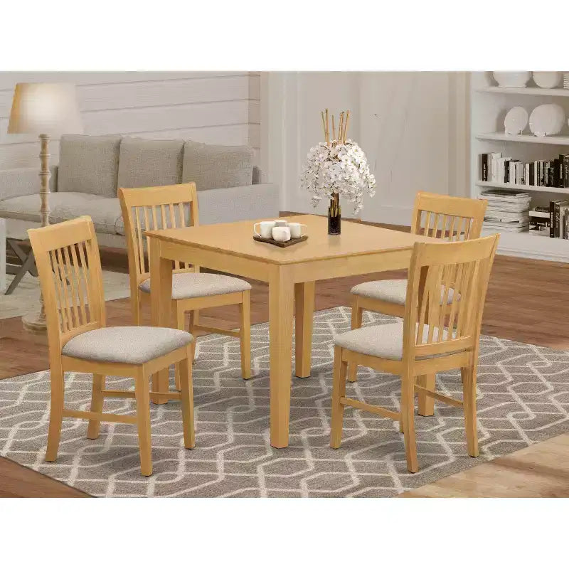 Ensemble table et chaises de cuisine HomeStock - Table carrée et chaises de salle à manger