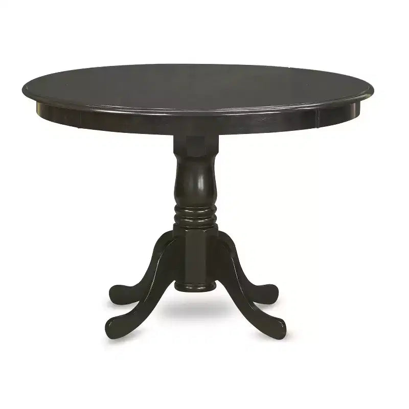 HomeStockEnsemble table de salle à manger ronde pour 4, cuisine, piédestal, chaises, 107x107 cm