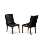 Ensemble de salle à manger rond HomeStock avec 6 chaises Jacobean vieilli