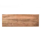 Console et Table d'appoint d'entrée Whisen de style ferme minimaliste en bois de manguier avec plateau épaissi