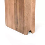 Console et Table d'appoint d'entrée Whisen de style ferme minimaliste en bois de manguier avec plateau épaissi