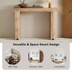 Console et Table d'appoint d'entrée Whisen de style ferme minimaliste en bois de manguier avec plateau épaissi