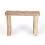 Console et Table d'appoint d'entrée Whisen de style ferme minimaliste en bois de manguier avec plateau épaissi