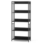 Costway Lot de 1 ou 2 bibliothèques à 5 étagères de 157 cm avec étagères inclinables, meuble de rangement et présentoir