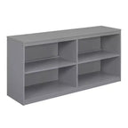 Lit mezzanine double/grand format avec bureau rétractable et 4 tiroirs, cadre de lit mezzanine bas en bois avec étagères - ModernLuxe
