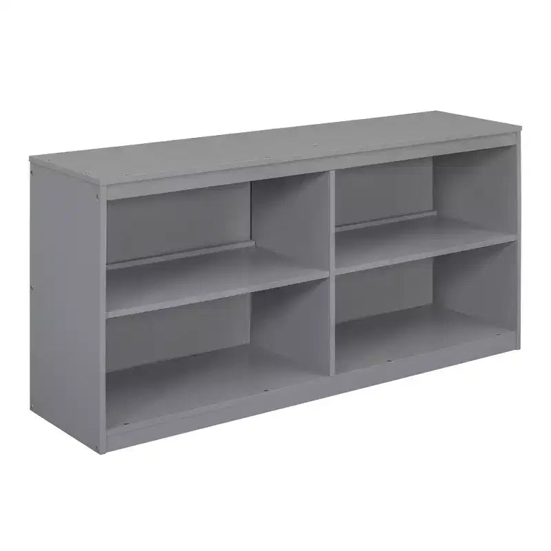 Lit mezzanine double/grand format avec bureau rétractable et 4 tiroirs, cadre de lit mezzanine bas en bois avec étagères - ModernLuxe