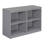 Lit mezzanine double/grand format avec bureau rétractable et 4 tiroirs, cadre de lit mezzanine bas en bois avec étagères - ModernLuxe