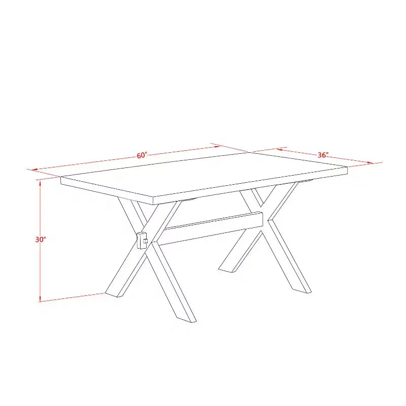 Table de salle à manger HomeStock X-Style 91x152 cm