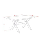 Table de salle à manger HomeStock X-Style 91x152 cm