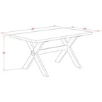 Table de salle à manger HomeStock X-Style 91x152 cm