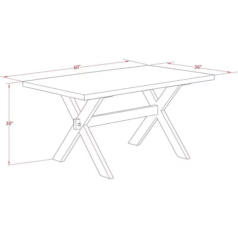 Table de salle à manger HomeStock X-Style 91x152 cm