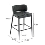 Christopher Knight Home Carolyn Tabourets de bar industriels en métal et similicuir (lot de 2)