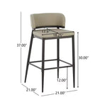 Christopher Knight Home Carolyn Tabourets de bar industriels en métal et similicuir (lot de 2)
