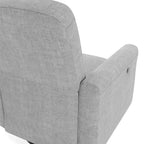 Fauteuil d'appoint pivotant DHP Step avec USB, lin gris clair