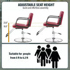 Fauteuil de Barbier BestMassage Chaise de Salon Professionnelle Pompe Hydraulique Robuste avec Base Pivotante