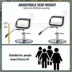 Fauteuil de Barbier BestMassage Chaise de Salon Professionnelle Pompe Hydraulique Robuste avec Base Pivotante