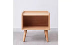 Table de chevet GDFStudio Albert en hêtre massif de 40 cm de haut avec armoire de rangement