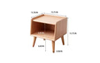 Table de chevet GDFStudio Albert en hêtre massif de 40 cm de haut avec armoire de rangement