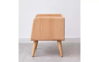 Table de chevet GDFStudio Albert en hêtre massif de 40 cm de haut avec armoire de rangement