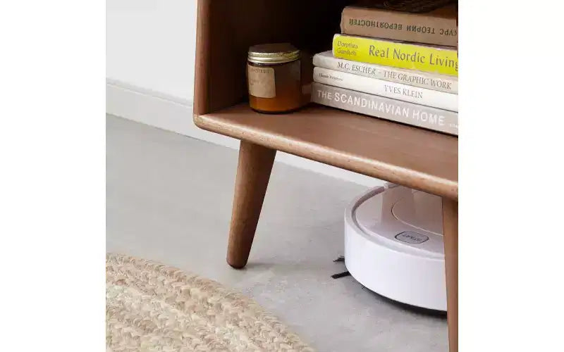Table de chevet GDFStudio Albert en hêtre massif de 40 cm de haut avec armoire de rangement