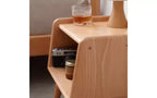 Table de chevet GDFStudio Albert en hêtre massif de 40 cm de haut avec armoire de rangement