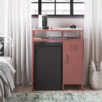 Mini-réfrigérateur de rangement de style casier métallique Novogratz Cache