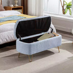 Banc ottoman de rangement moderne Zeus & Ruta avec pieds dorés pour le pied de lit