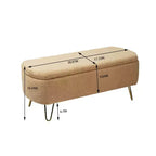 Banc ottoman de rangement moderne Zeus & Ruta avec pieds dorés pour le pied de lit