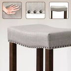 Subrtex Lot de 2 tabourets de bar sans dossier Tabourets de comptoir modernes Chaises Tabourets de cuisine en bois pour îlot de cuisine