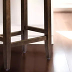 Subrtex Lot de 2 tabourets de bar sans dossier Tabourets de comptoir modernes Chaises Tabourets de cuisine en bois pour îlot de cuisine