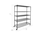 Étagère métallique en acier Seville Classics UltraDurable à 5 niveaux, 60 x 24 po