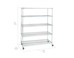 Étagère métallique en acier Seville Classics UltraDurable à 5 niveaux, 60 x 24 po