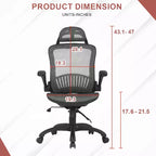 Chaise de bureau BestMassage - Chaise d'ordinateur - Chaise de direction à dossier haut
