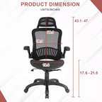 Chaise de bureau BestMassage - Chaise d'ordinateur - Chaise de direction à dossier haut