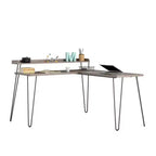 Bureau en L Ameriwood Home Haven avec étagère surélevée