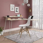 Bureau en L Ameriwood Home Haven avec étagère surélevée